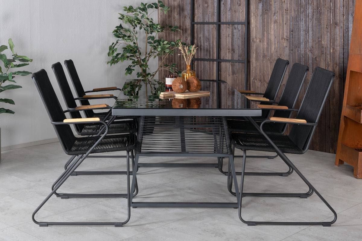 Spisestuesæt Sort Sort