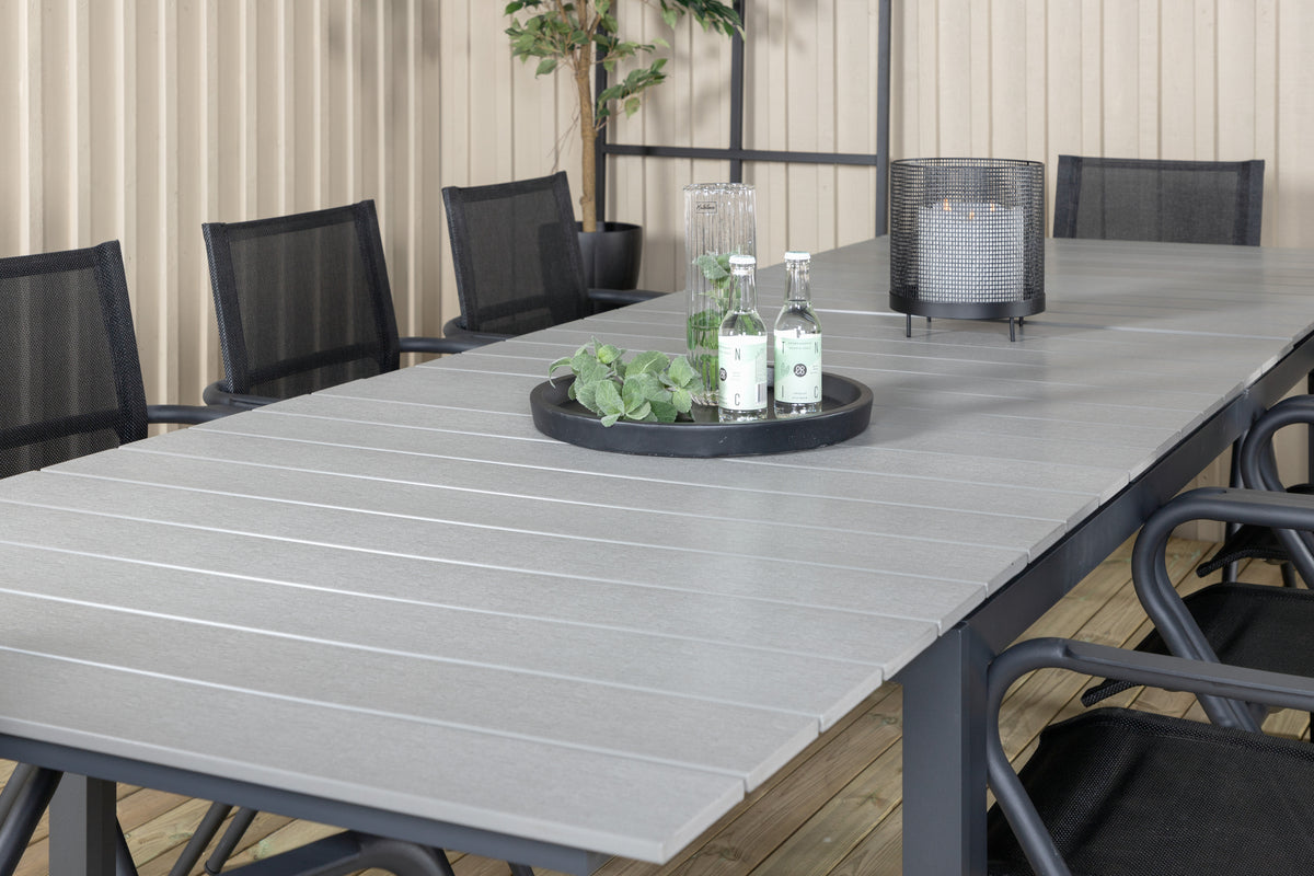 Alina & Levels Spisestole Sort + Spisebord 229x100x75