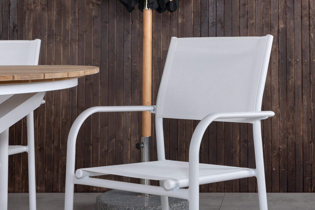 Mexico & Santorini Spisebord ⌀140 + Spisestole Hvid