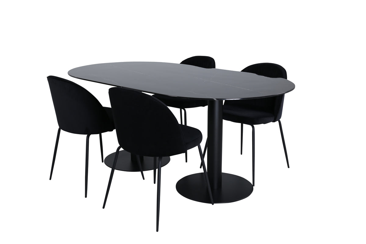 Pillan, Wrinkles Oval Dining Set