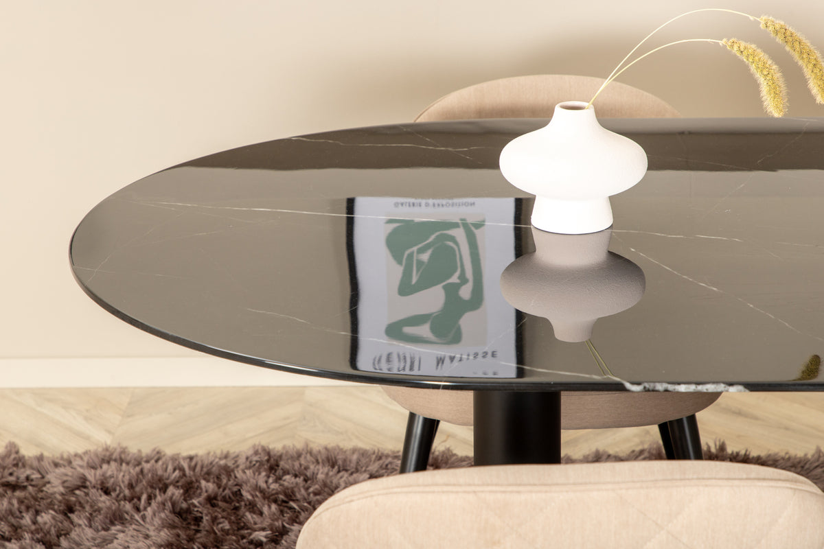 Pillan, Velvet Oval Dining Set