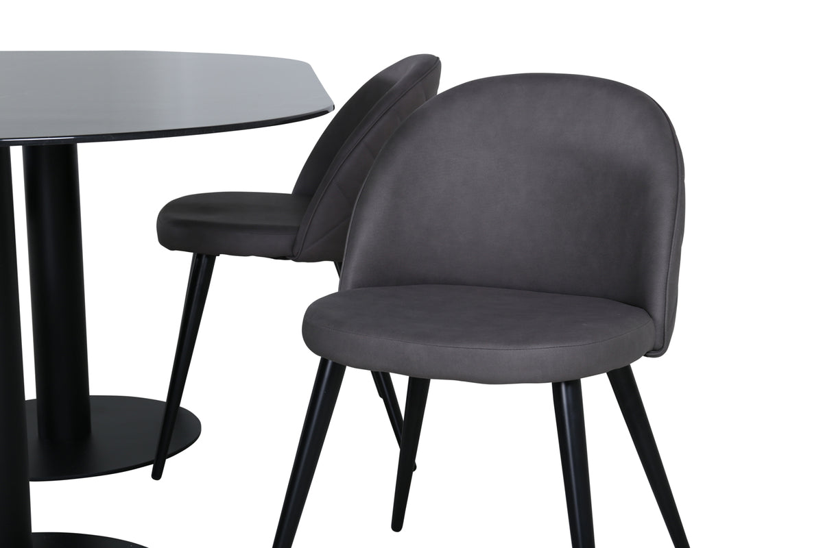 Pillan, Velvet Oval Dining Set