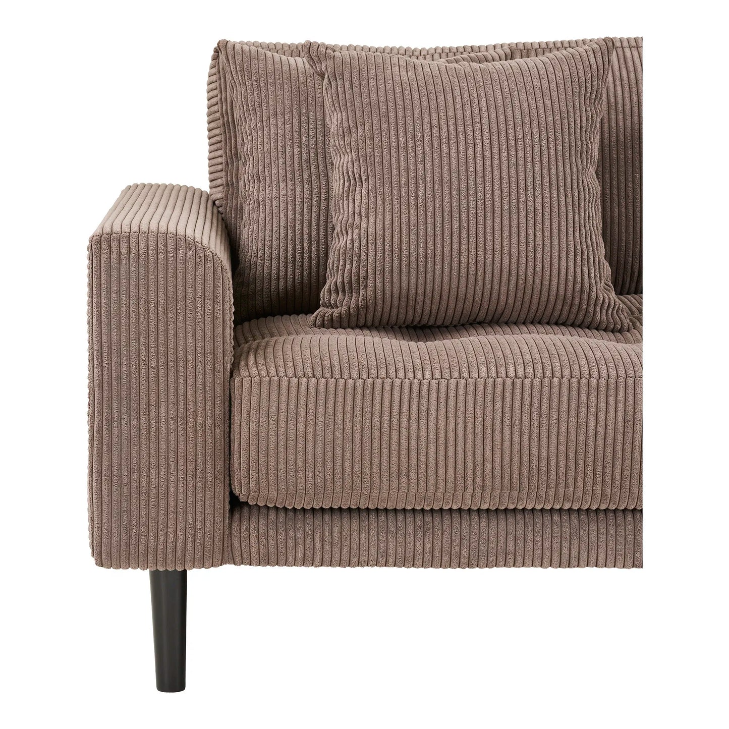 Lido Lounge Sofa, venstrevendt i brun fløjl