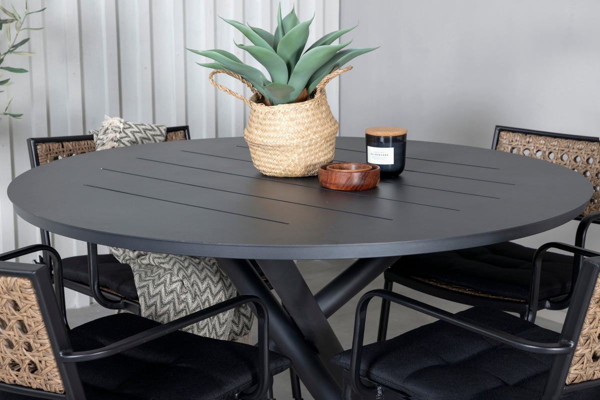 Alma & Paola Spisebord ⌀120 + Spisestole Natur