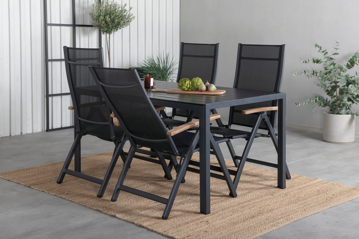 Spisestuesæt Sort Sort