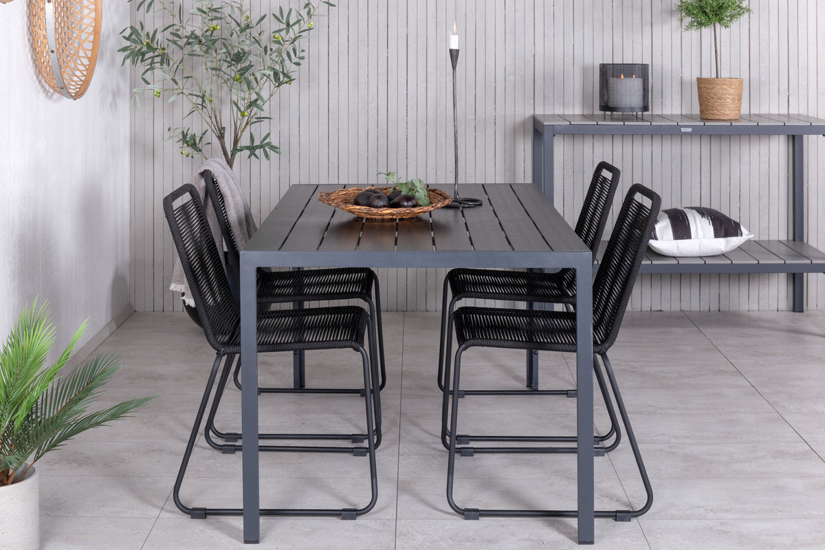 Spisestuesæt Sort Sort