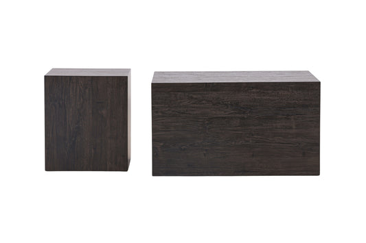 Sofa Bord 80 x 60 Mocca + Sofa Bord 40 x 40 Mocca