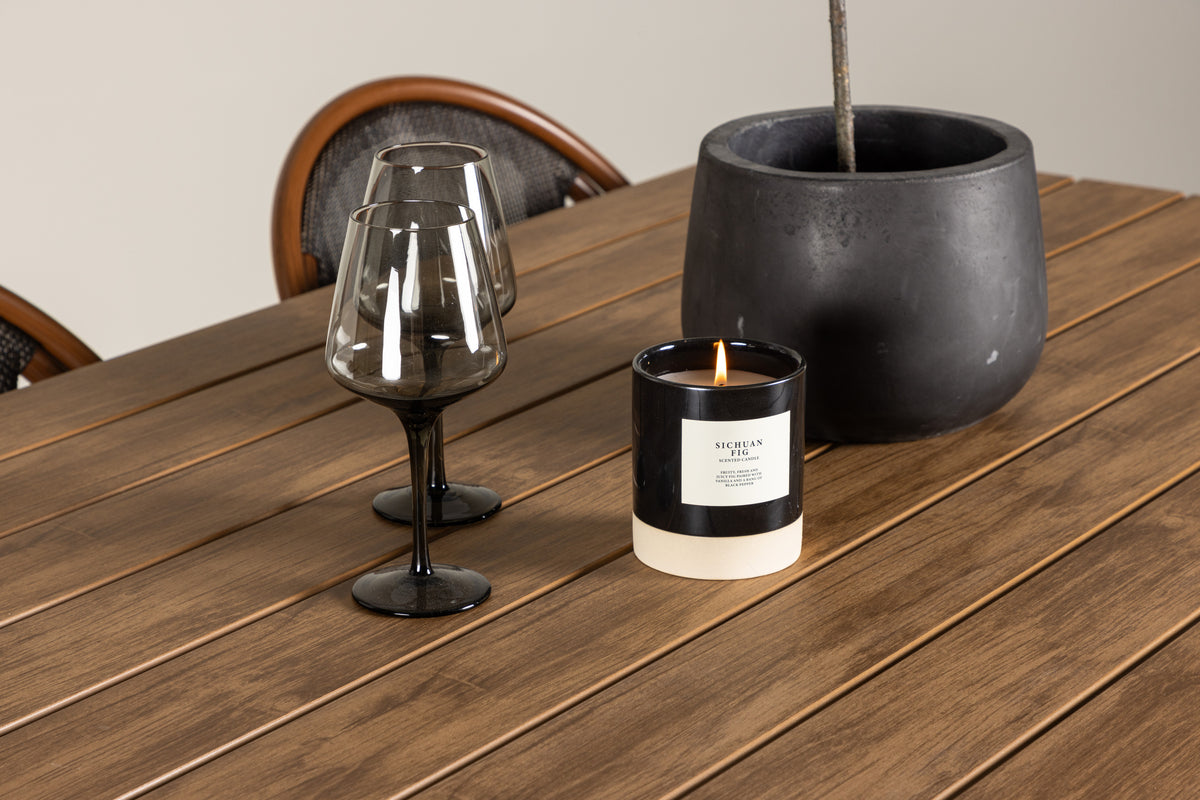 Garcia & Guarda Rektangulært Spisebord 100 x 200 Sort + Caféstole 2-pak Sort