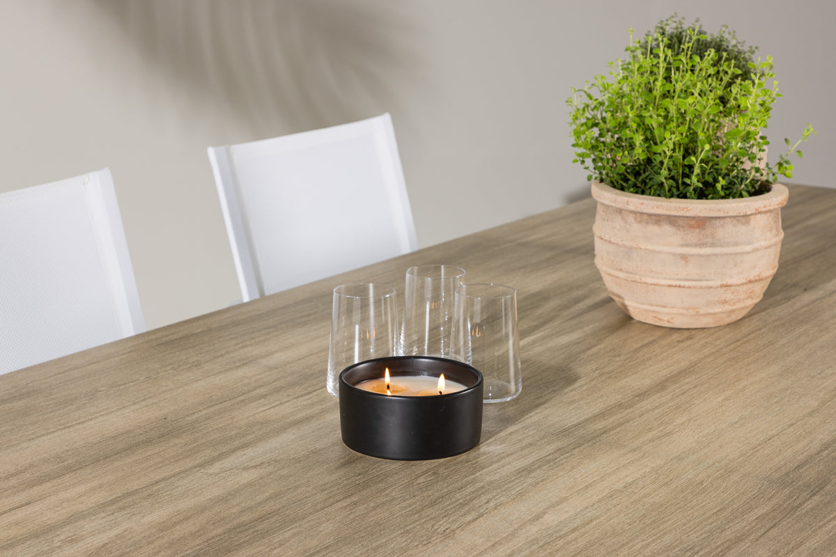 Spisebordsstol 6-pak Hvid + Rektangulært spisebord 200 x 90 Hvid