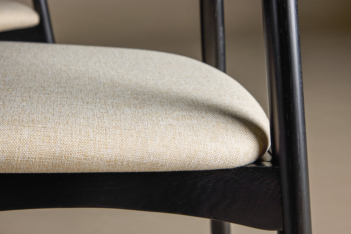 Spisebordsstol 2-pak Sort + Rundt spisebord 120 Sort