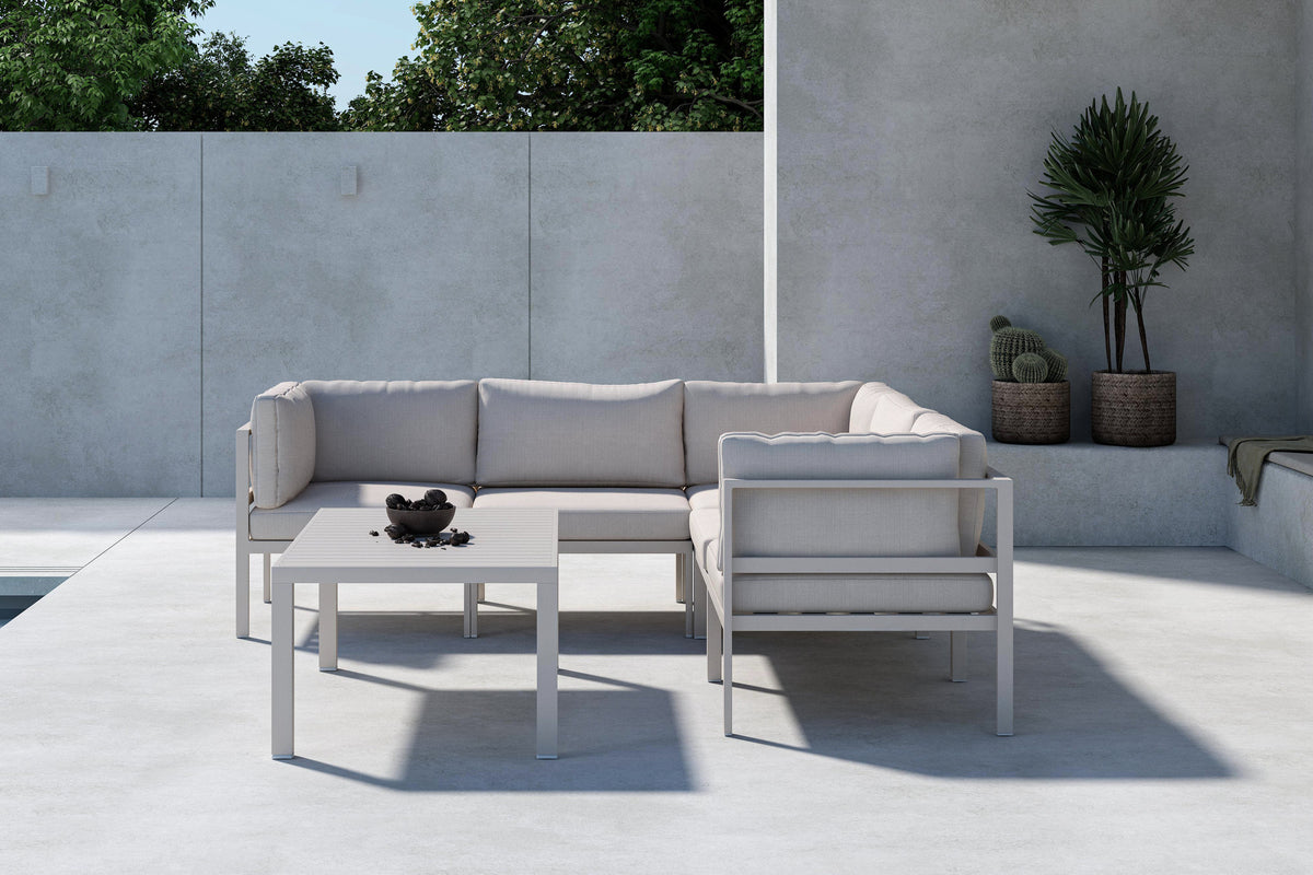 Sofa Bord 120 x 70 Beige + Sofa Modul Beige + Sofa Modul Beige