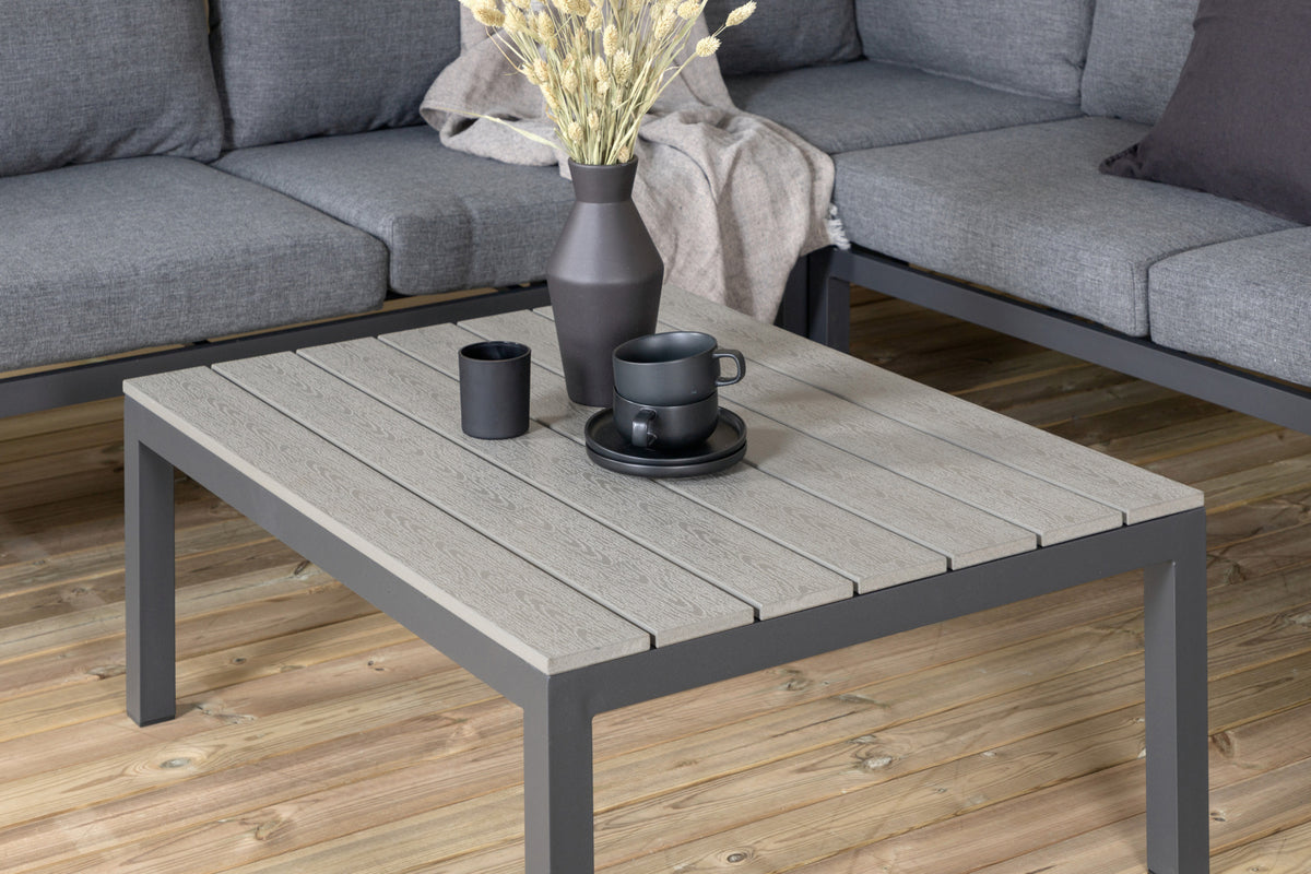 Hjørnesofa sæt mørkegrå mørkegrå