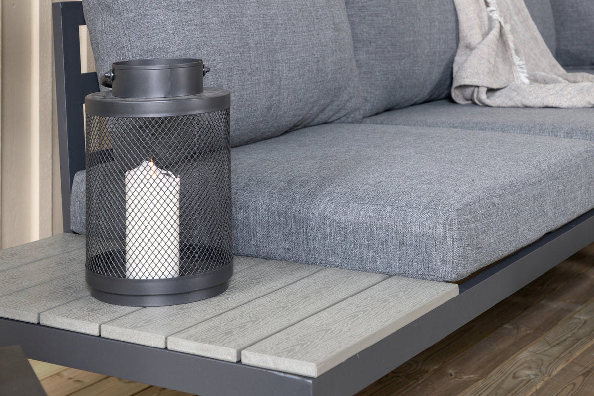 Hjørnesofa sæt mørkegrå mørkegrå