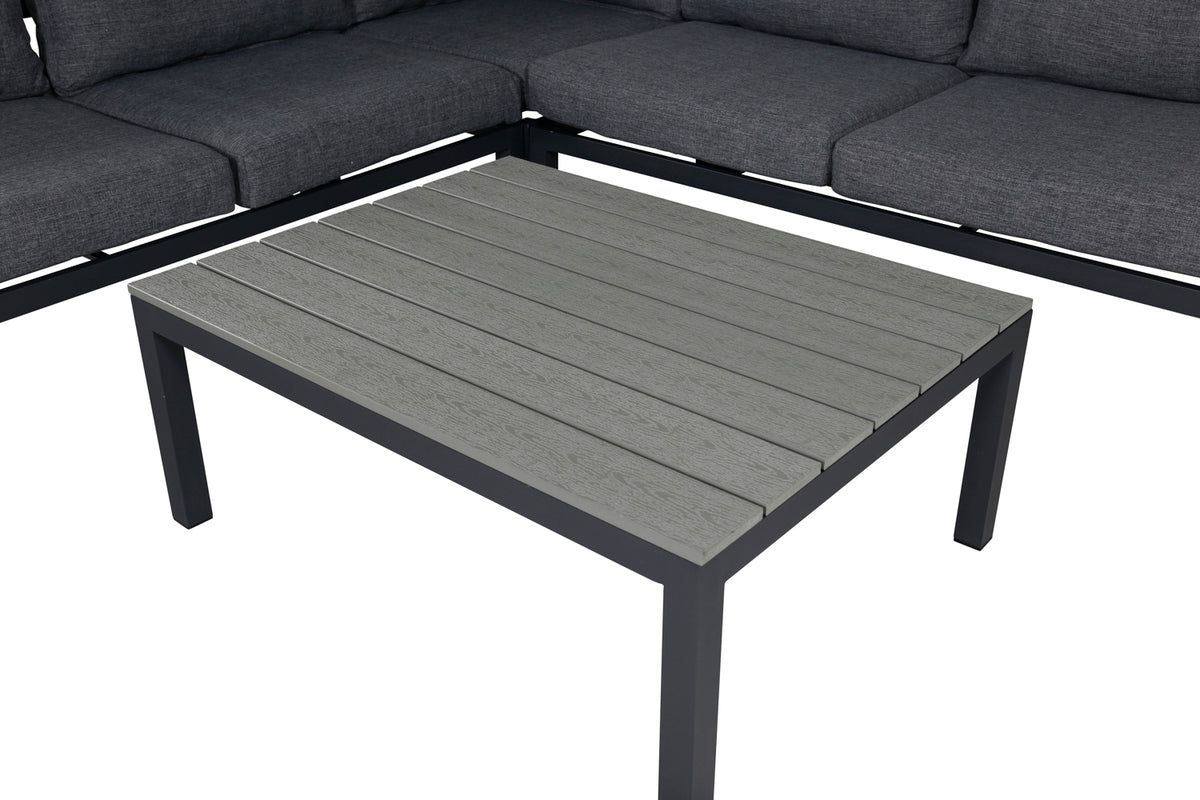 Hjørnesofa sæt mørkegrå mørkegrå