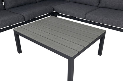 Hjørnesofa sæt mørkegrå mørkegrå