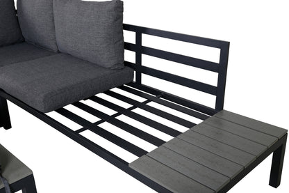 Hjørnesofa sæt mørkegrå mørkegrå