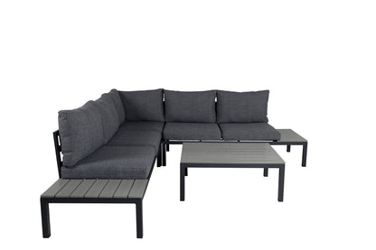 Hjørnesofa sæt mørkegrå mørkegrå