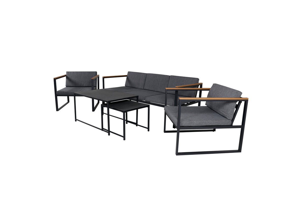 Sofa Sæt Sort Sort