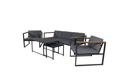 Sofa Sæt Sort Sort