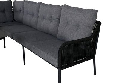 Hjørnesofa sæt Sort Sort