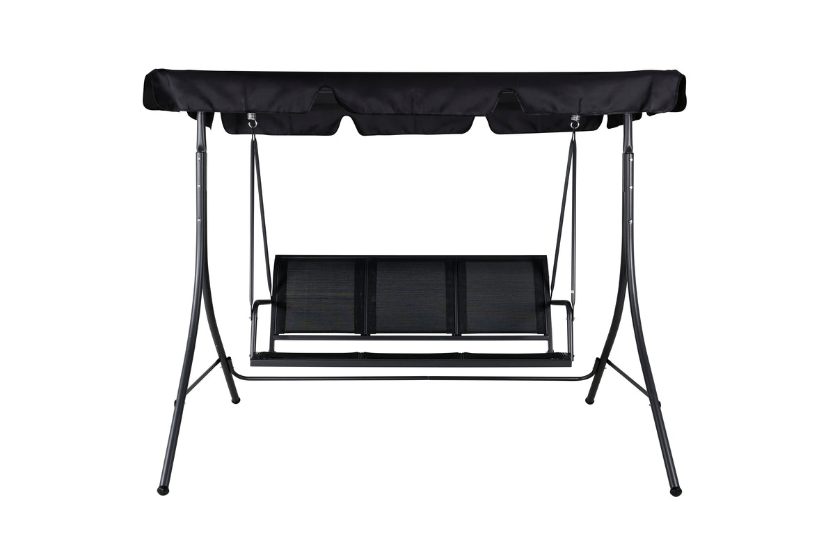Gyngesofa til veranda, sort