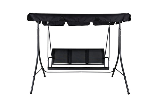 Gyngesofa til veranda, sort