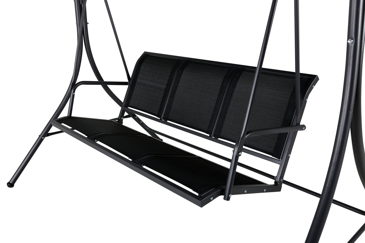 Gyngesofa til veranda, sort