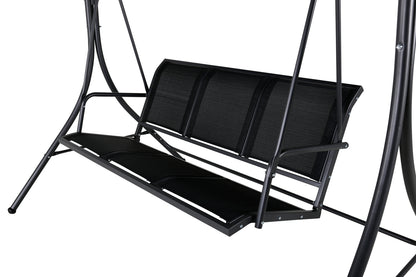 Gyngesofa til veranda, sort