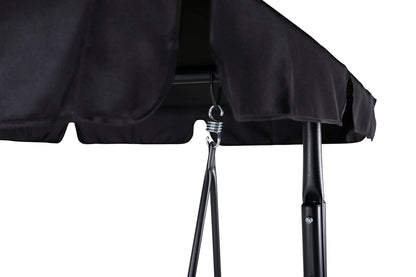 Gyngesofa til veranda, sort