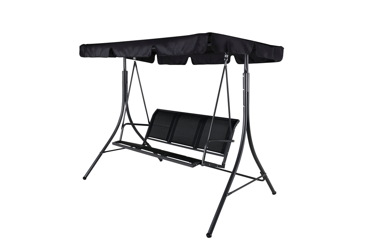 Gyngesofa til veranda, sort