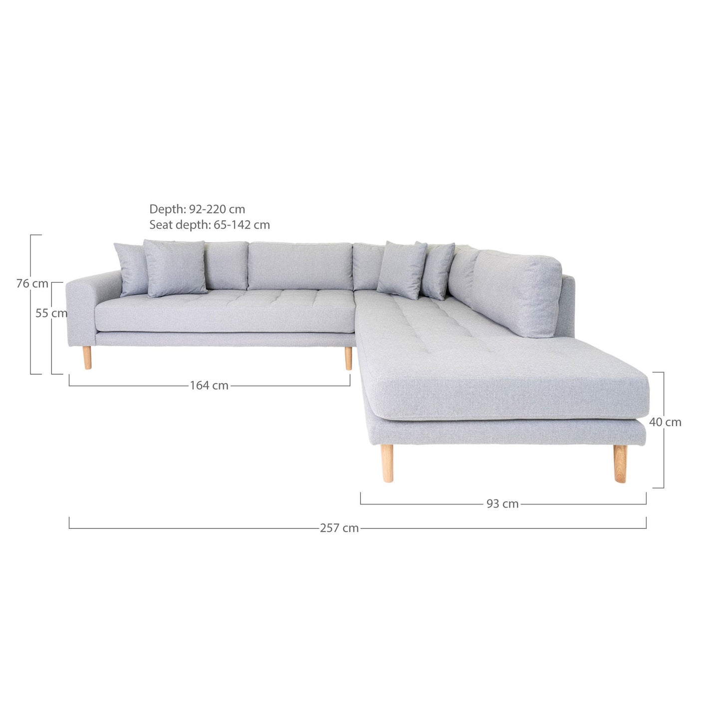 Lido Hjørnesofa Åben Ende