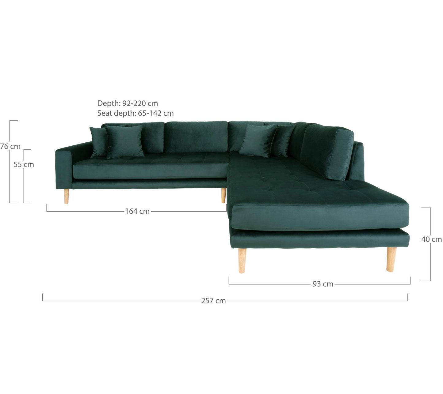 Lido Hjørnesofa Åben Ende