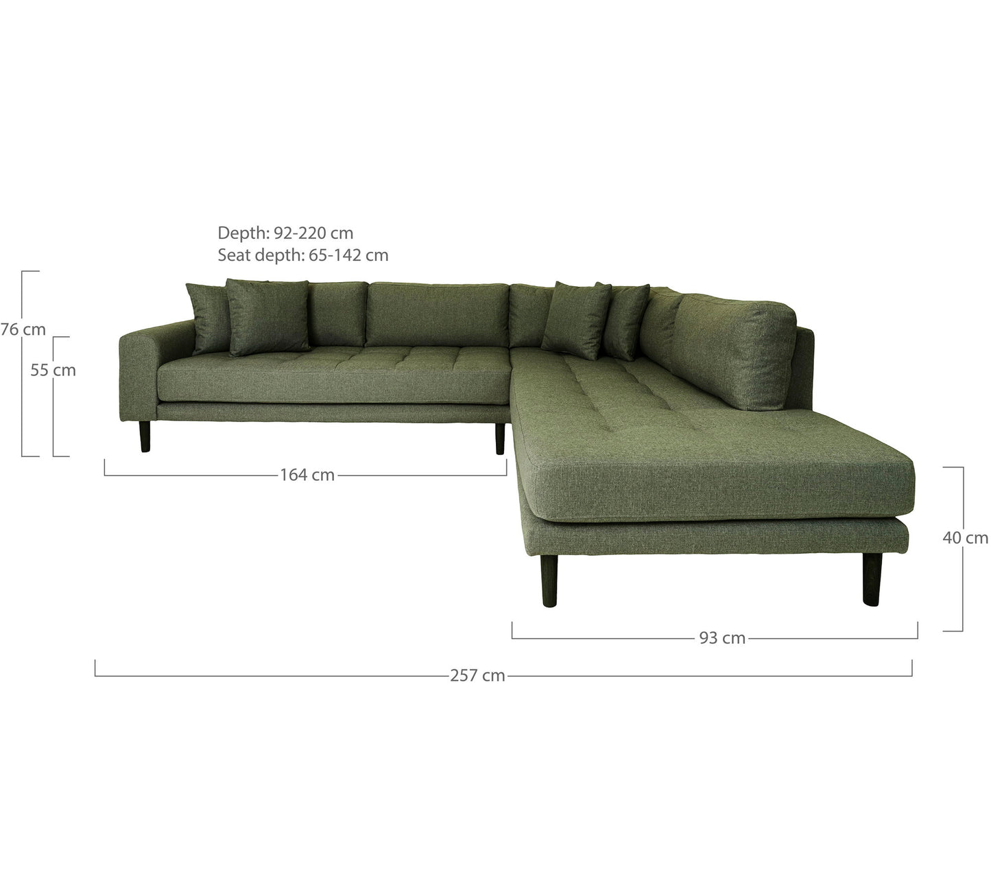 Lido Hjørnesofa Åben Ende