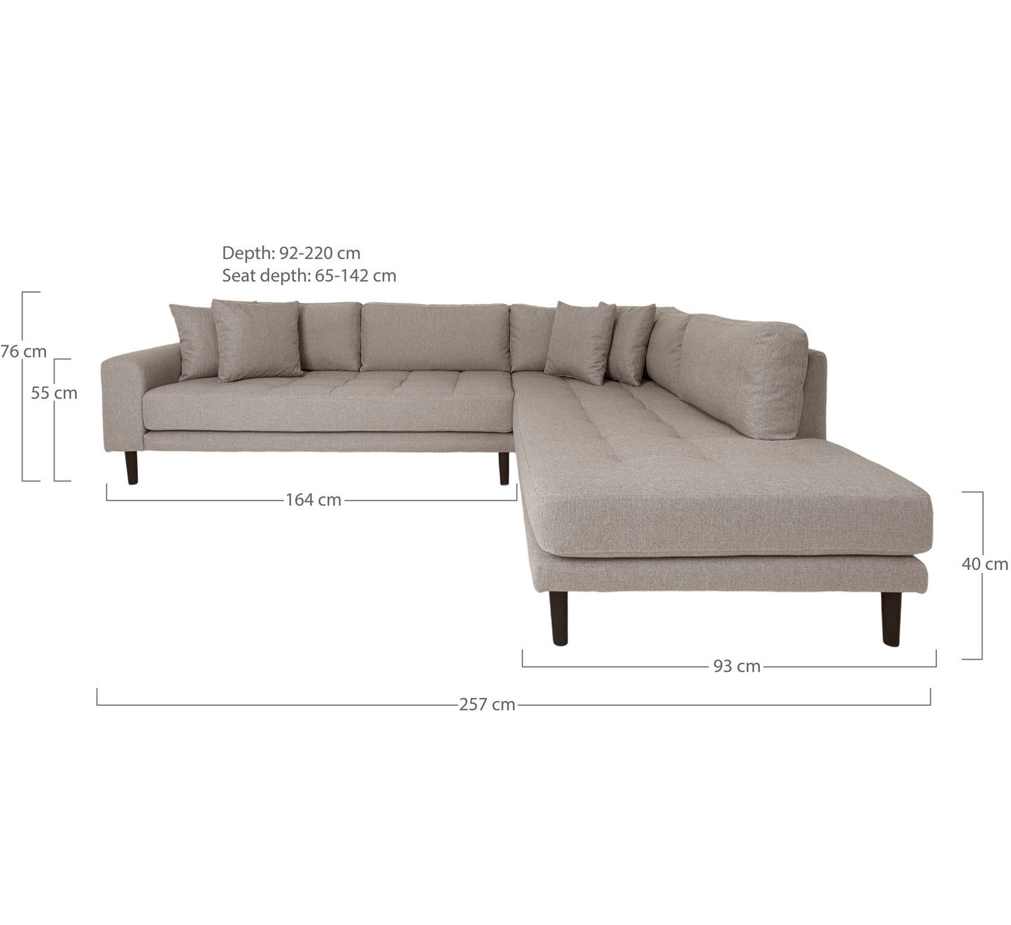 Lido Hjørnesofa Åben Ende