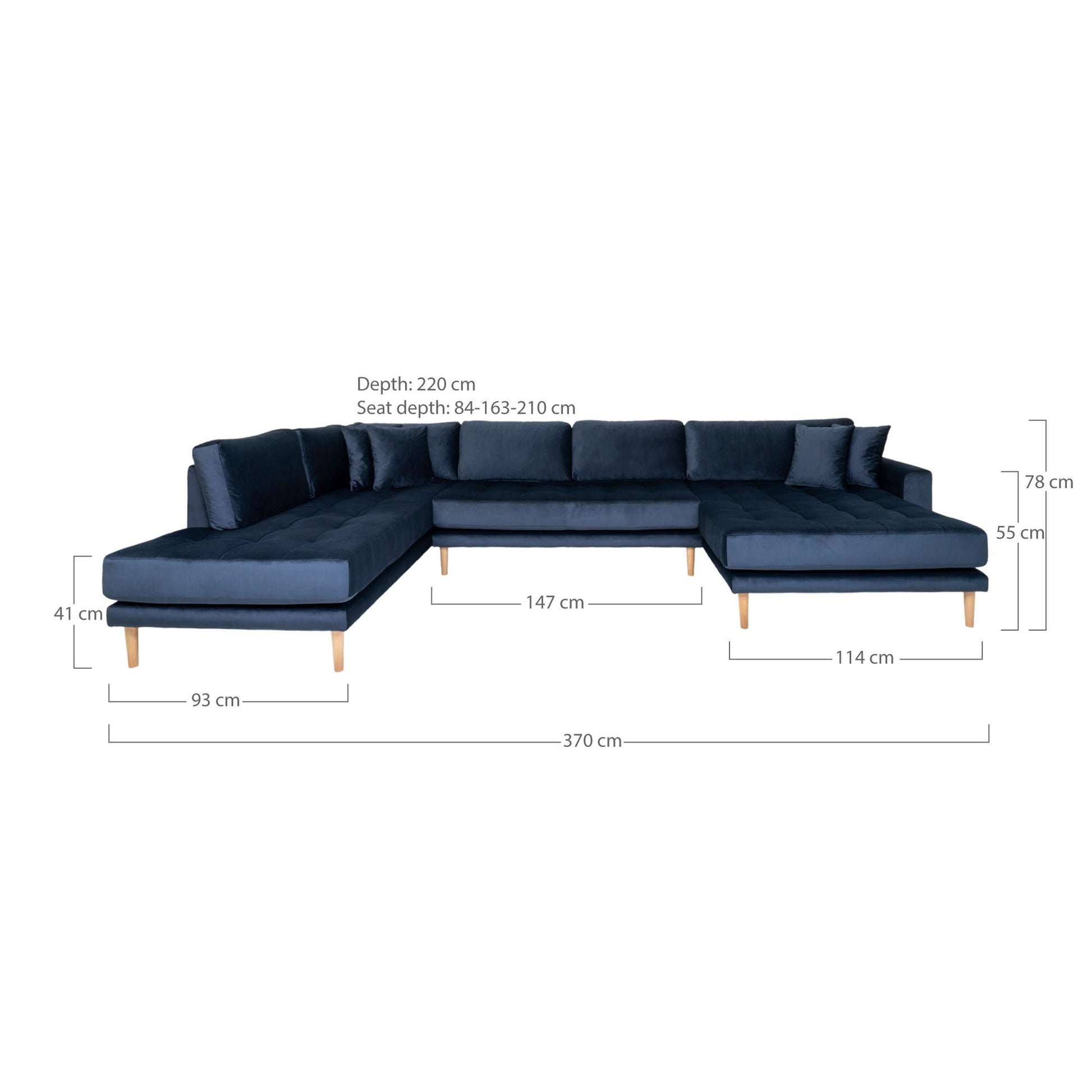 Lido U-Sofa Åben Ende