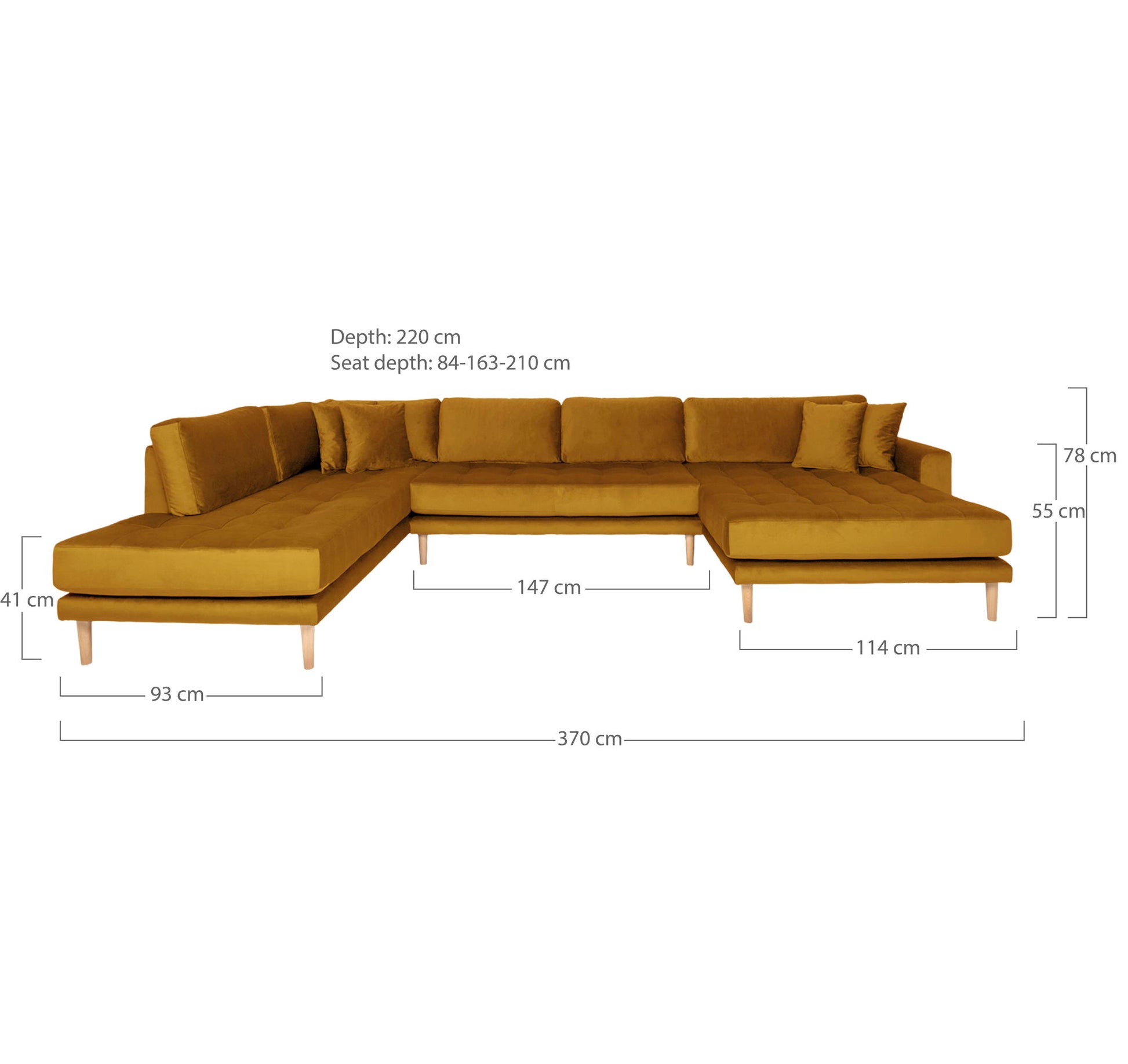 Lido U-Sofa Åben Ende