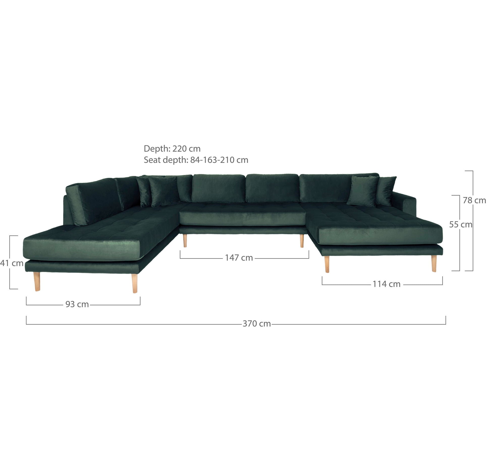 Lido U-Sofa Åben Ende