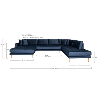 Lido U-Sofa Åben Ende
