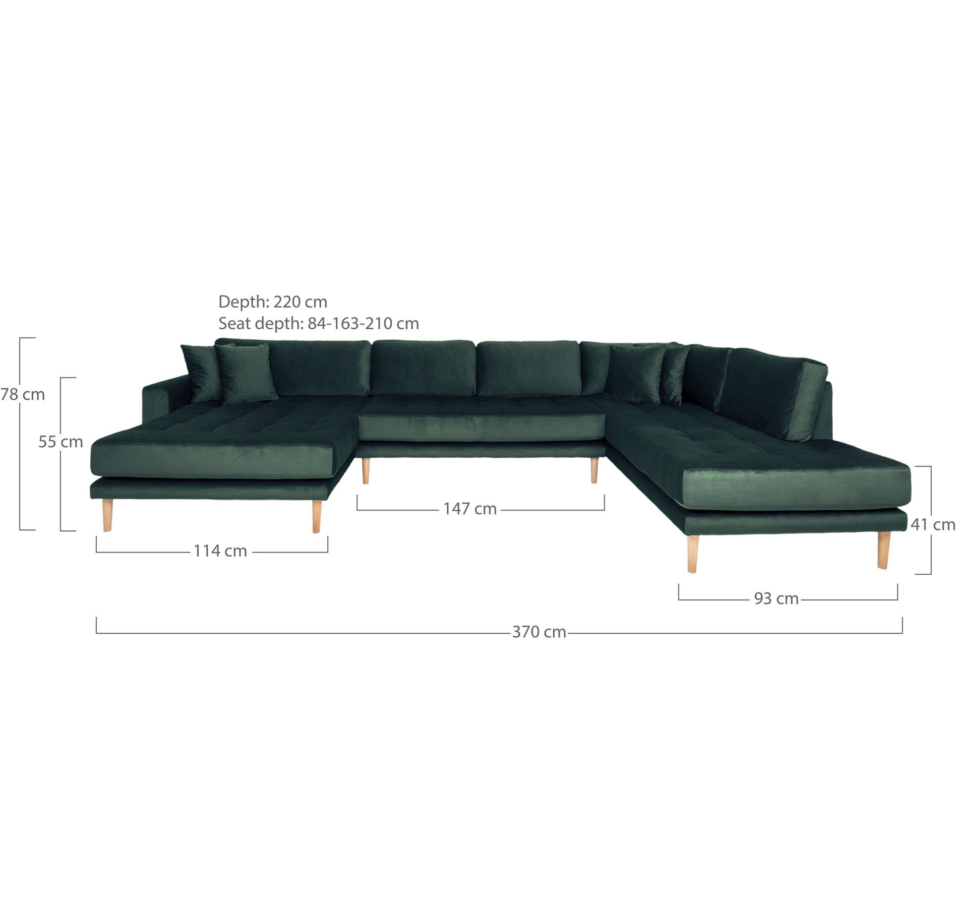 Lido U-Sofa Åben Ende