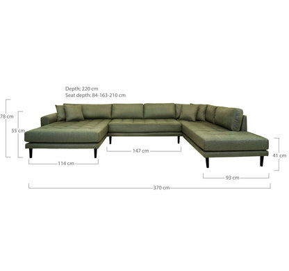 Lido U-Sofa Åben Ende