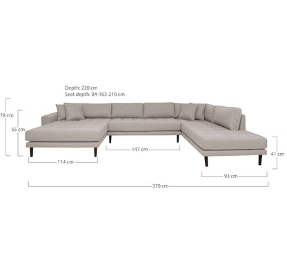 Lido U-Sofa Åben Ende
