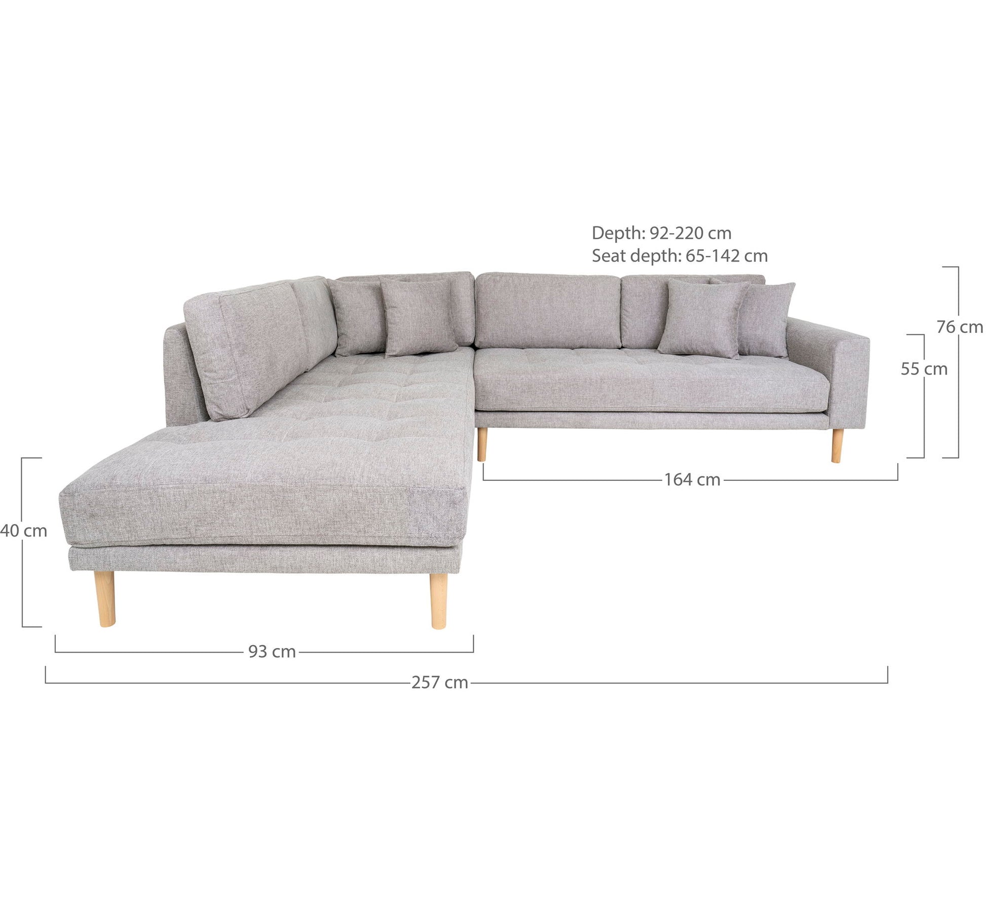 Lido Hjørnesofa Åben Ende