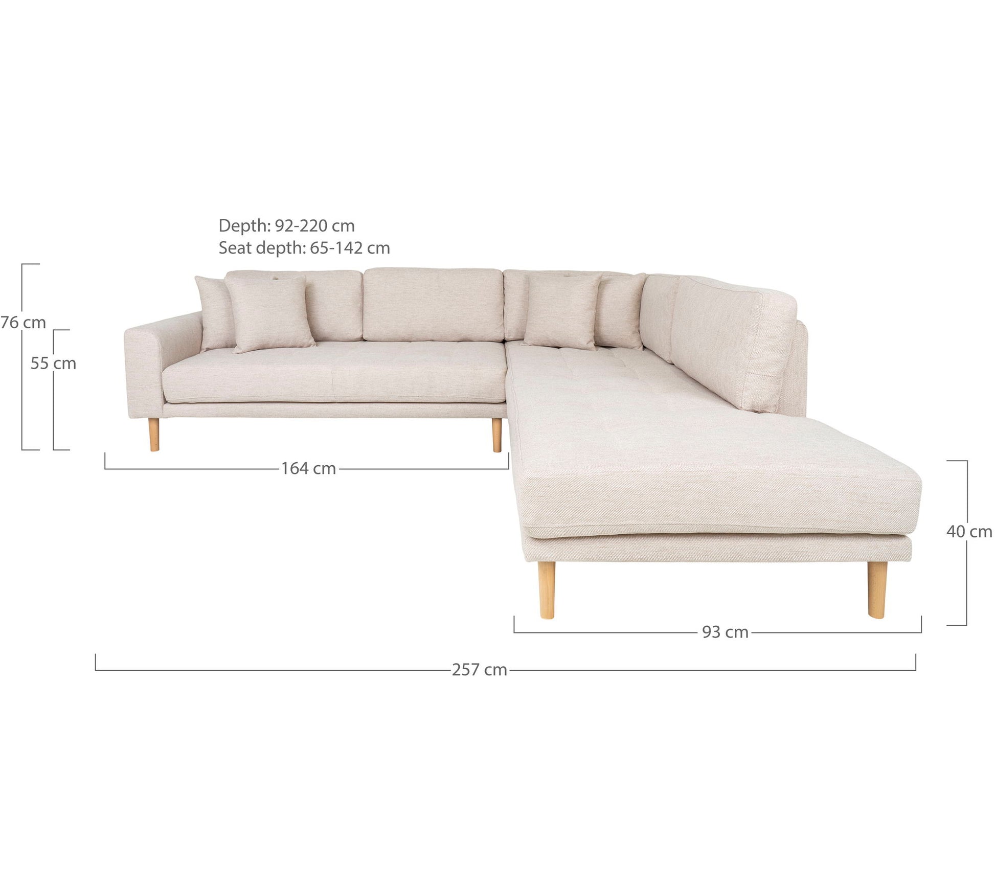 Lido Hjørnesofa Åben Ende