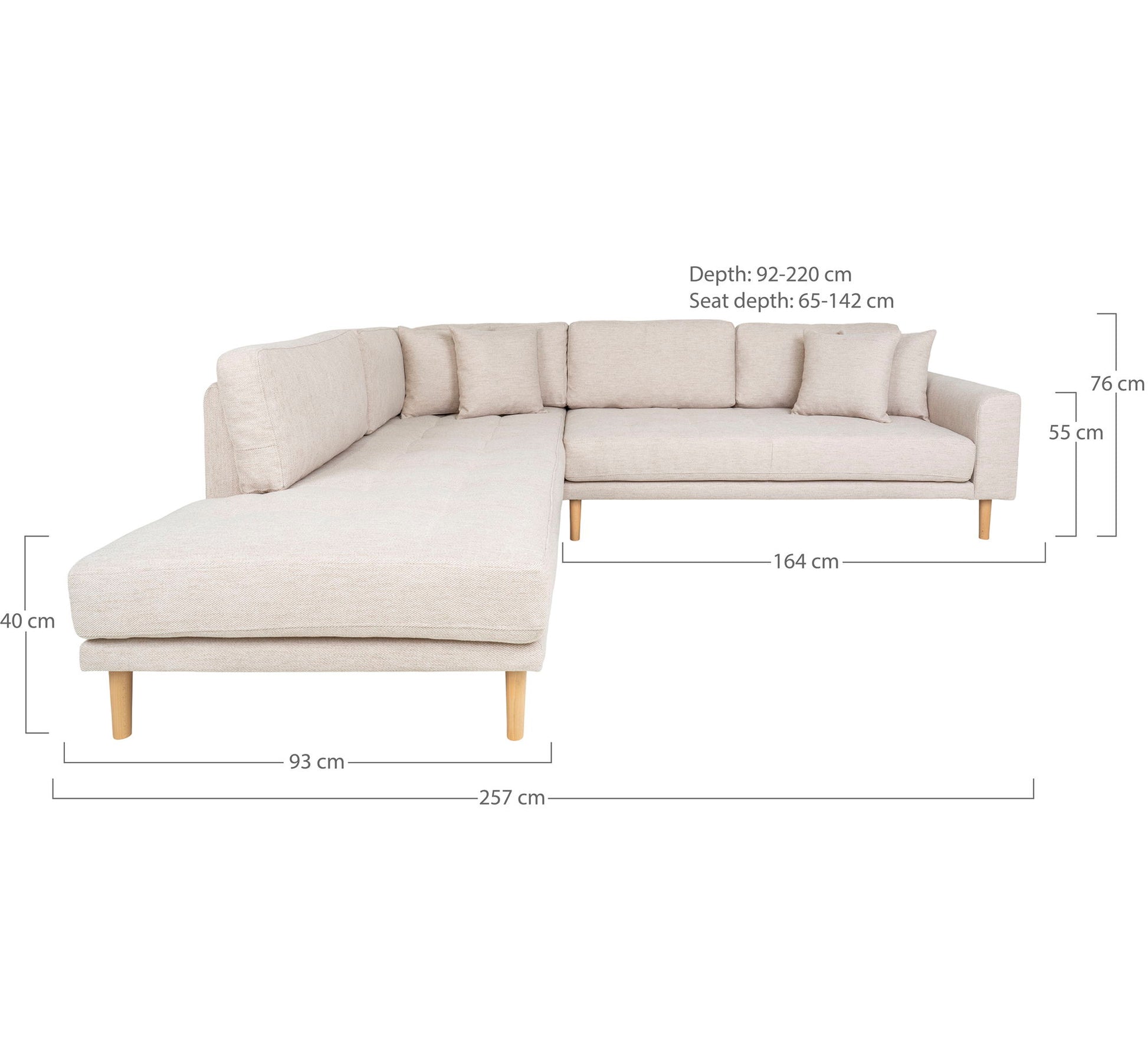 Lido Hjørnesofa Åben Ende