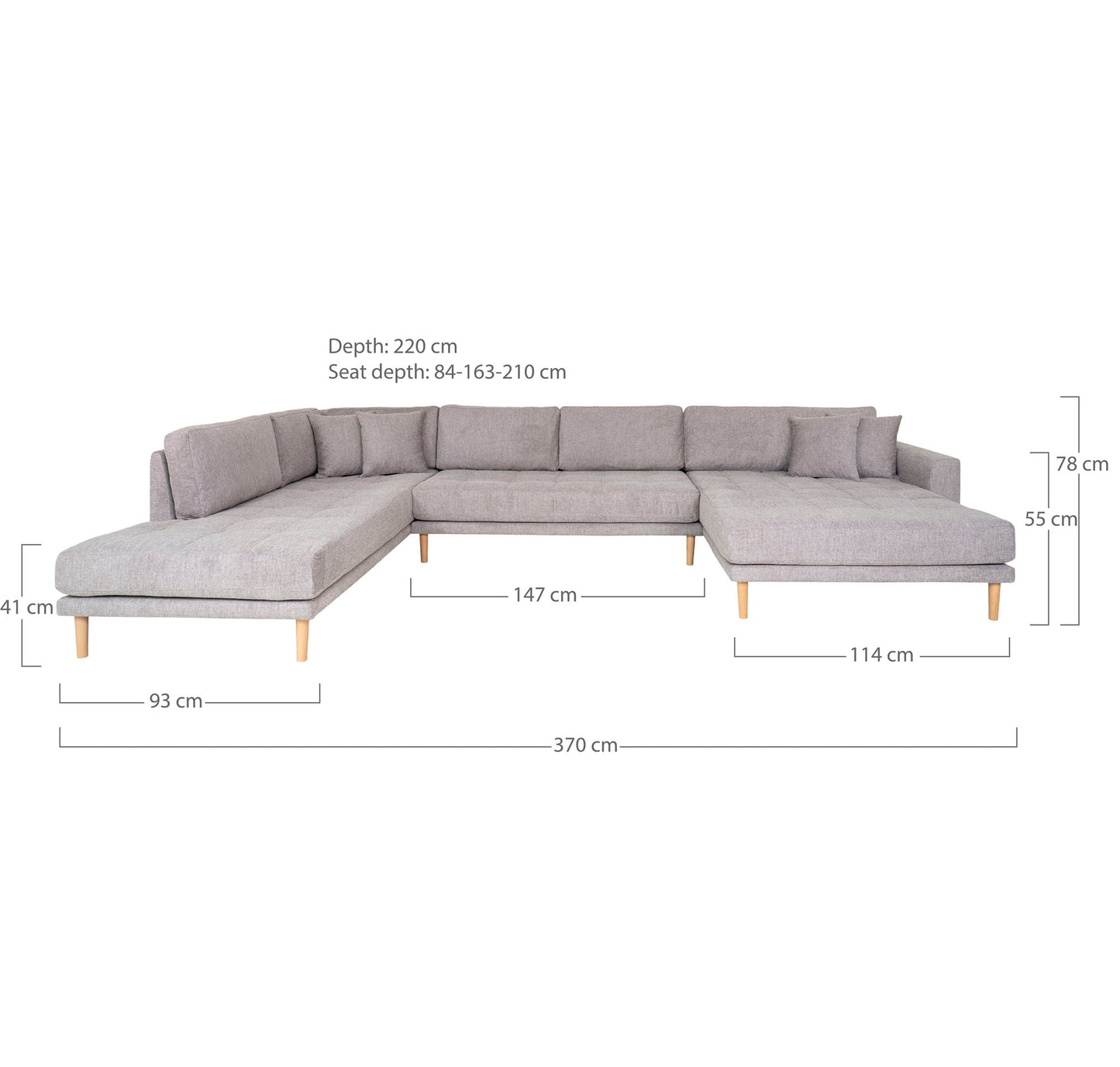 Lido U-Sofa Åben Ende
