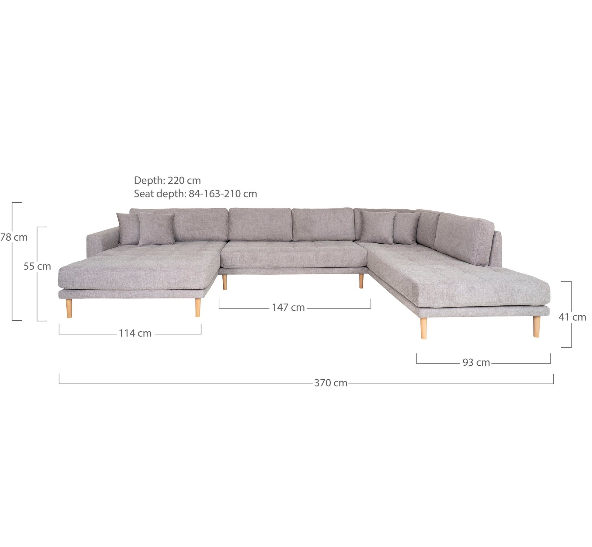 Lido U-Sofa Åben Ende