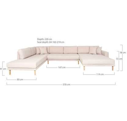 Lido U-Sofa Åben Ende
