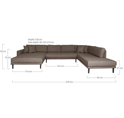 Lido U-Sofa Åben Ende