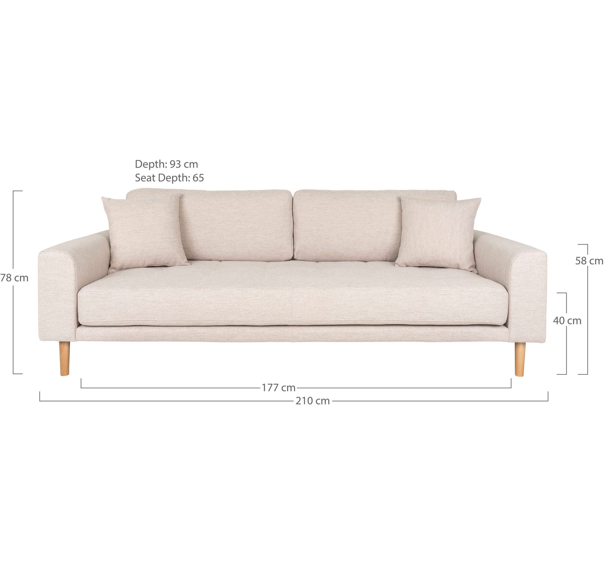 Lido 3 Personers Sofa
