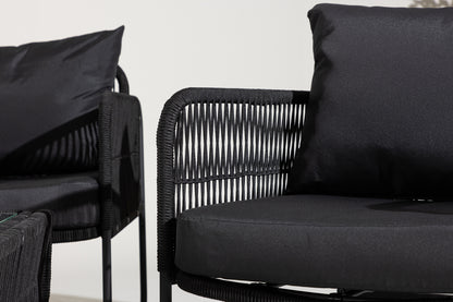 Sofa Sæt Sort Sort